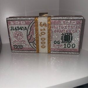 Crystal Embellished Clutch Bag